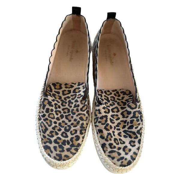 kate spade Shoes - Kate Spade Brown Leopard Cheetah Scallop Edge Slip On Sneakers